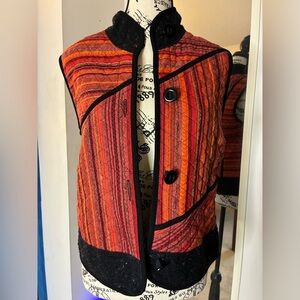 Women’s Cotton / wool Reversible quilted vest.